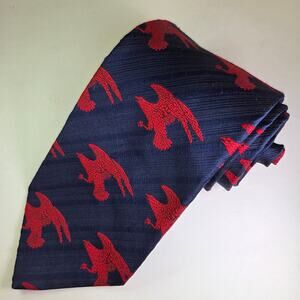 Vintage Dayton’s Northbriar Regal Eagle Necktie Red Gold Green USA 4.25x55